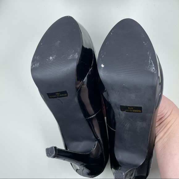 Black Patent Platform High Heels - Picture 2 of 7